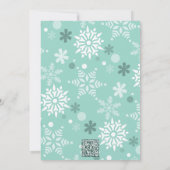 Invitation Flammes de neige d'hiver Fête de Noël (Dos)