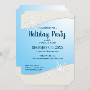 Invitation Flammes de neige d'hiver Fête d'entreprise