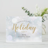 Invitation Flammes de neige d'hiver Fête d'entreprise (Debout devant)