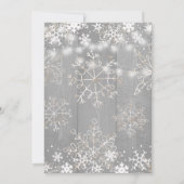 Invitation Flammes de neige en argent cristal - dîner de répé (Dos)