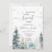 Invitation Flammes de neige en argent Fête d'hiver (Devant)