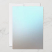 Invitation Flammes de neige en argent, Frame de Noël d'entrep (Dos)