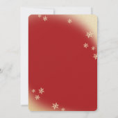 Invitation Flammes de neige en bois d'hiver Mariage rouge et  (Dos)