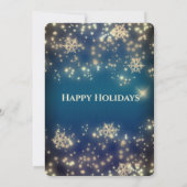 Invitation Flammes de neige en or étincelant Noël d'entrepris (Dos)