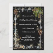 Invitation Flammes de neige étincelantes Pine Cônes Noël (Devant)