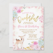 Invitation Flammes de neige florales roses d'hiver Onederder (Devant)