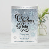 Invitation Flammes de neige gelées d'hiver fête de Noël d'ent (Debout devant)