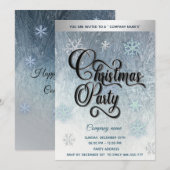 Invitation Flammes de neige gelées d'hiver fête de Noël d'ent (Devant / Derrière)