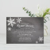 Invitation Flammes de neige gelées d'hiver | FÊTE DES MARIÉES (Debout devant)