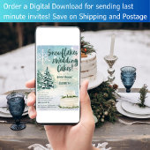 Invitation Flammes de neige Hygge et Fête des mariées de gâte