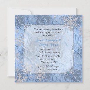 Invitation Flammes de neige Icy Fête de mariage d'hiver