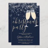 Invitation Flammes de neige mousseuses Fête de Noël d'hiver (Devant / Derrière)