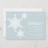 Invitation Flammes de neige Noël Fête (Devant)