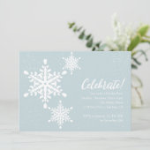 Invitation Flammes de neige Noël Fête (Debout devant)