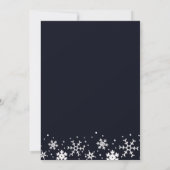 Invitation Flammes de neige Poinsettia fête d'anniversaire bl (Dos)