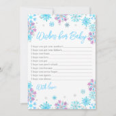 Invitation Flammes de neige pourpres et bleues souhaits pour (Devant)