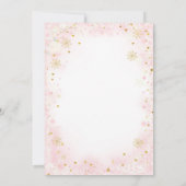 Invitation Flammes de neige rose rousse d'hiver Onederland An (Dos)