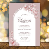 Invitation Flammes de neige roses Fête de Noël Arche