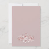 Invitation Flammes de neige roses Fête de Noël Arche (Dos)