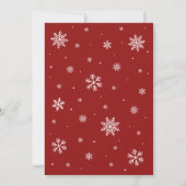 Invitation Flammes de neige rouges Bébé Il fait froid dehors  (Dos)