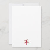 Invitation Flammes de neige rouges modernes et étoiles gris a (Dos)