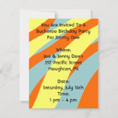 Invitation Flammes de partie d'INVITATION de FÊTE (Dos)