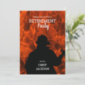 Invitation Flammes de pompier Flames Parti de retraite (Debout devant)