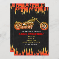 Flammes rouge et orange Flames Motorcycle Bike Ann