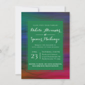 Invitation Flammes vibrantes | Mariage d'aquarelle de teint d (Devant)