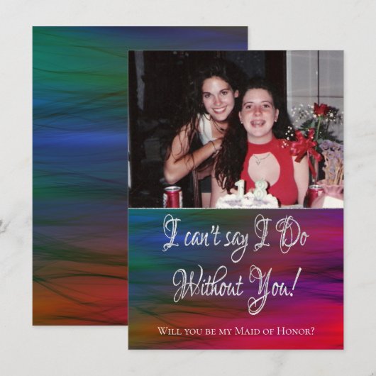 Invitation Flammes vibrantes | Photo Ne Peut Pas Dire Que Je  (Devant / Derrière)