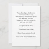 Invitation Flanelle de Friendsgiving et fais péter le champag (Dos)