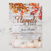Invitation Flanelle | Fizz | Fête des mariées rustique (Devant / Derrière)