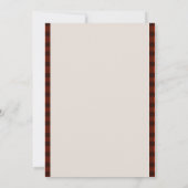 Invitation Flanelle & fizz hiver rouge & noirCouple douche (Dos)