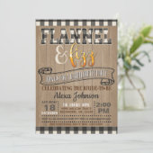 Invitation Flannel et Fizz Bachelorette Party - Blanc (Debout devant)