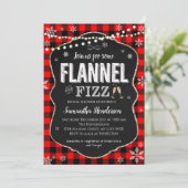 Invitation Flannel et Fizz Fête des mariées Plaid Buffalo (Debout devant)