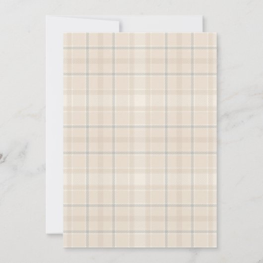 Invitation Flannel & Fizz Fall Rustique Couples Décontractés (Dos)