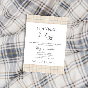 Invitation Flannel & Fizz Fall Rustique Couples Décontractés 
