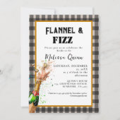 Invitation Flannel & fizz hiver Black & White nage douche (Devant)