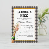 Invitation Flannel & fizz hiver Black & White nage douche (Debout devant)