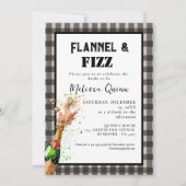Invitation Flannel & fizz hiver Black & White nage douche (Devant)