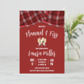 Invitation Flannel & Fizz, Plaid, Fête des mariées Champagne (Debout devant)