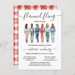 Invitation Flannel Fling avant la Bachelorette de l'anneau