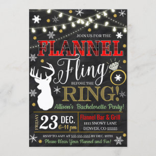 Invitation Flannel Fling Avant L'Invitation Du Ring