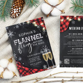 Invitation Flannel Fling Fall Bachelorette Party Week-end