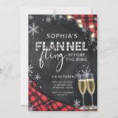 Invitation Flannel Fling Fall Bachelorette Party Week-end (Devant)