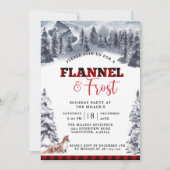 Invitation Flannel & Frost Holiday Party, Mountains and Fox (Devant)