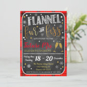 Invitation Flannel Fur Et Fizz Bachelorette (Debout devant)