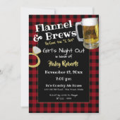 Invitation Flannel Girls Night Out Bachelorette Party (Devant)