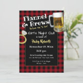 Invitation Flannel Girls Night Out Bachelorette Party (Debout devant)