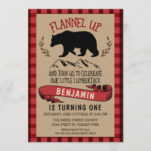 Invitation Flannel Lumberjack 1er Ou 2e Anniversai